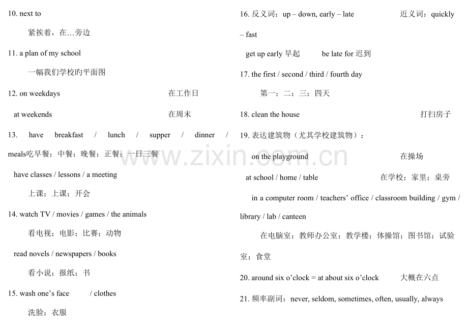 2023年七年级英语下册重要知识点和语法点归纳仁爱版.doc_第2页