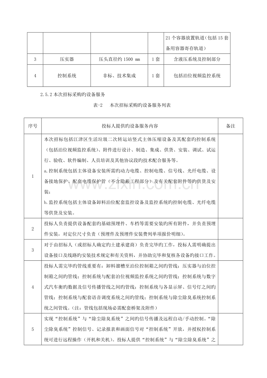 江津区生活垃圾二次转运站竖式主体压缩设备采购安装工程.doc_第2页