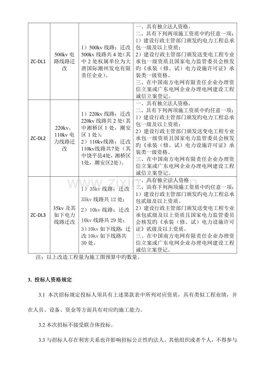 广东东山闽粤界至潮州古巷公路项目电力线路迁改工程.doc_第3页