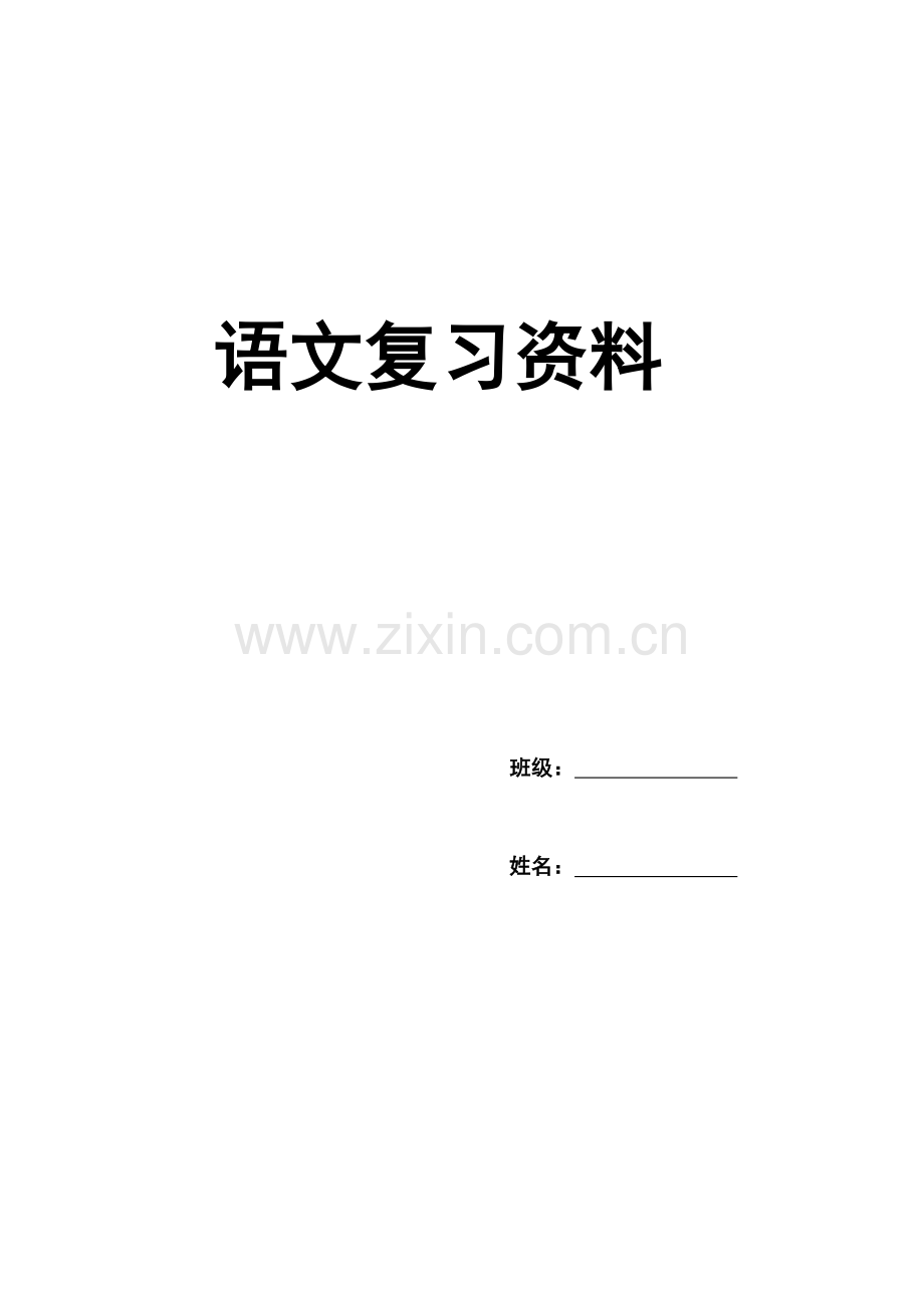 2023年小升初语文复习资料.doc_第1页