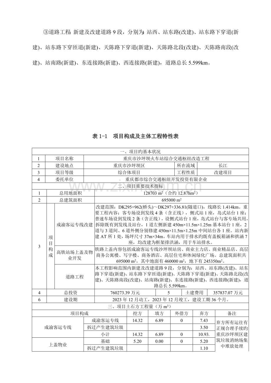 重庆市沙坪坝火车站综合交通枢纽改造工程.doc_第3页