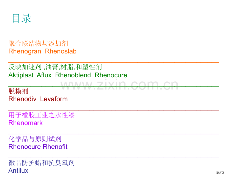 新版莱茵化学产品介绍中文版省名师优质课赛课获奖课件市赛课百校联赛优质课一等奖课件.pptx_第2页