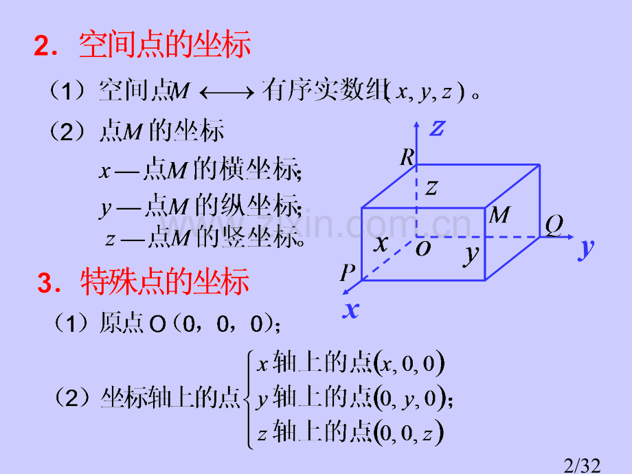 空间直角坐标系及向量运算的坐标表示市公开课获奖课件省名师优质课赛课一等奖课件.ppt_第2页