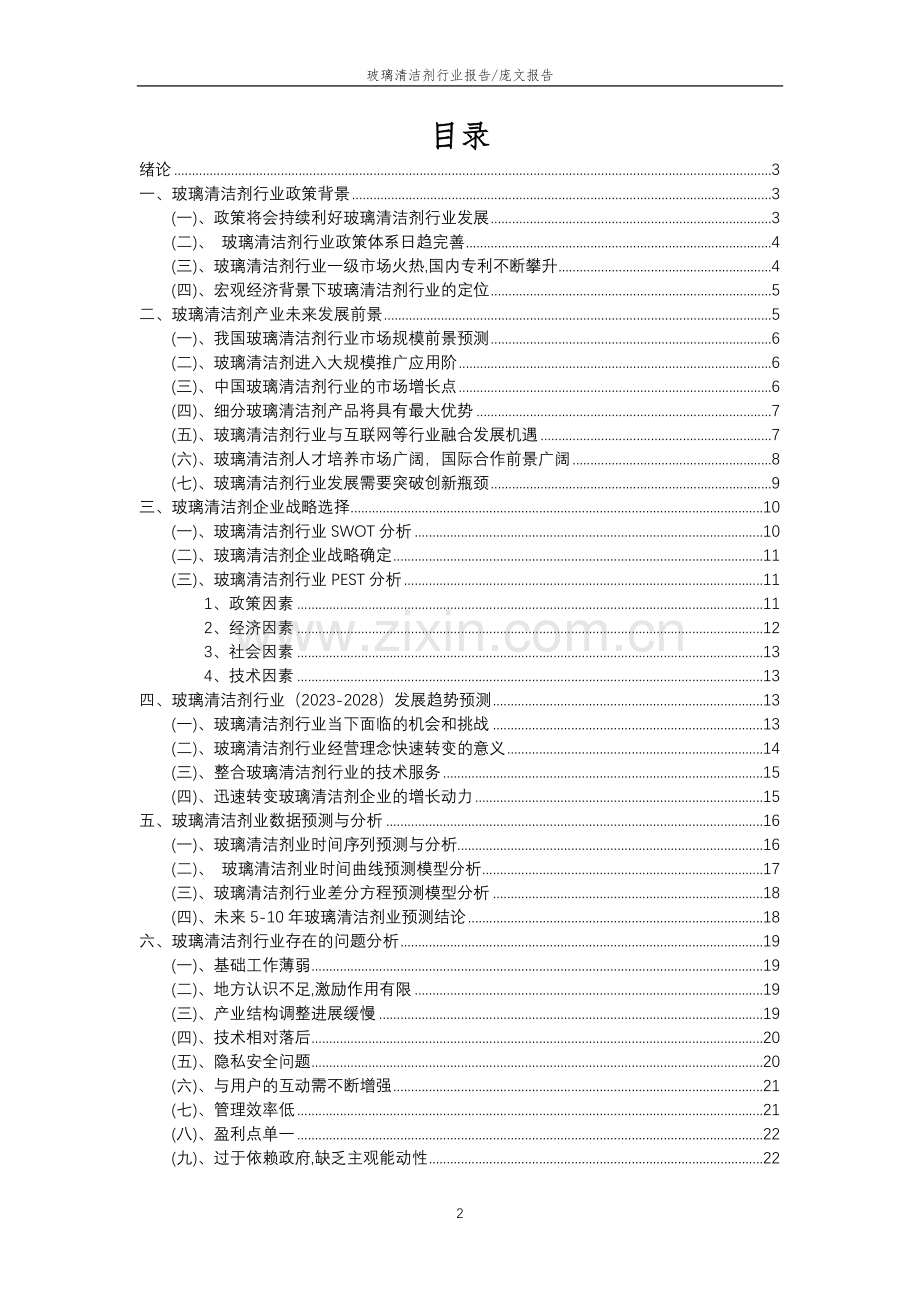 2023年玻璃清洁剂行业市场突围建议及需求分析报告.docx_第2页