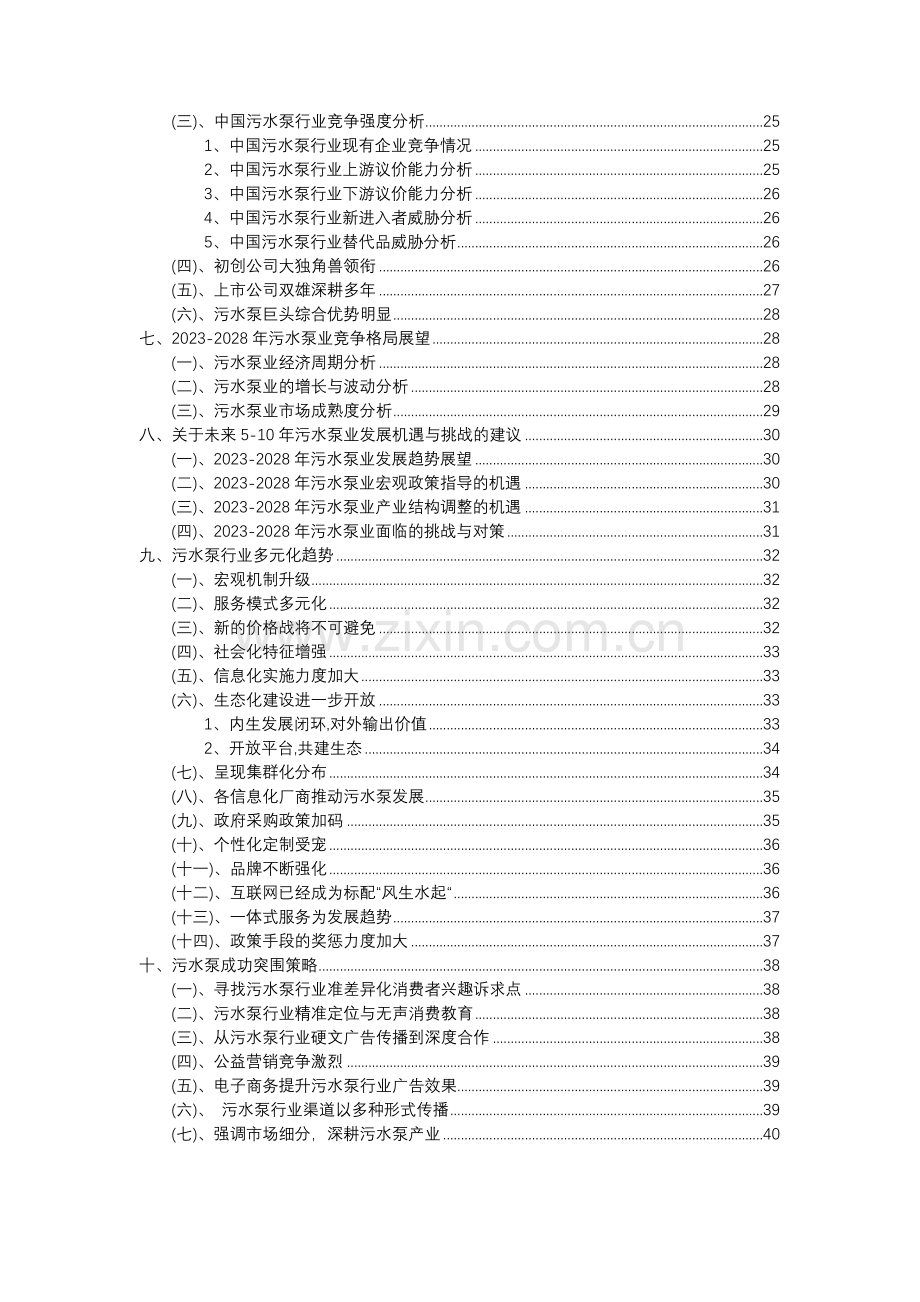 2023年污水泵行业分析报告及未来五至十年行业发展报告.doc_第3页