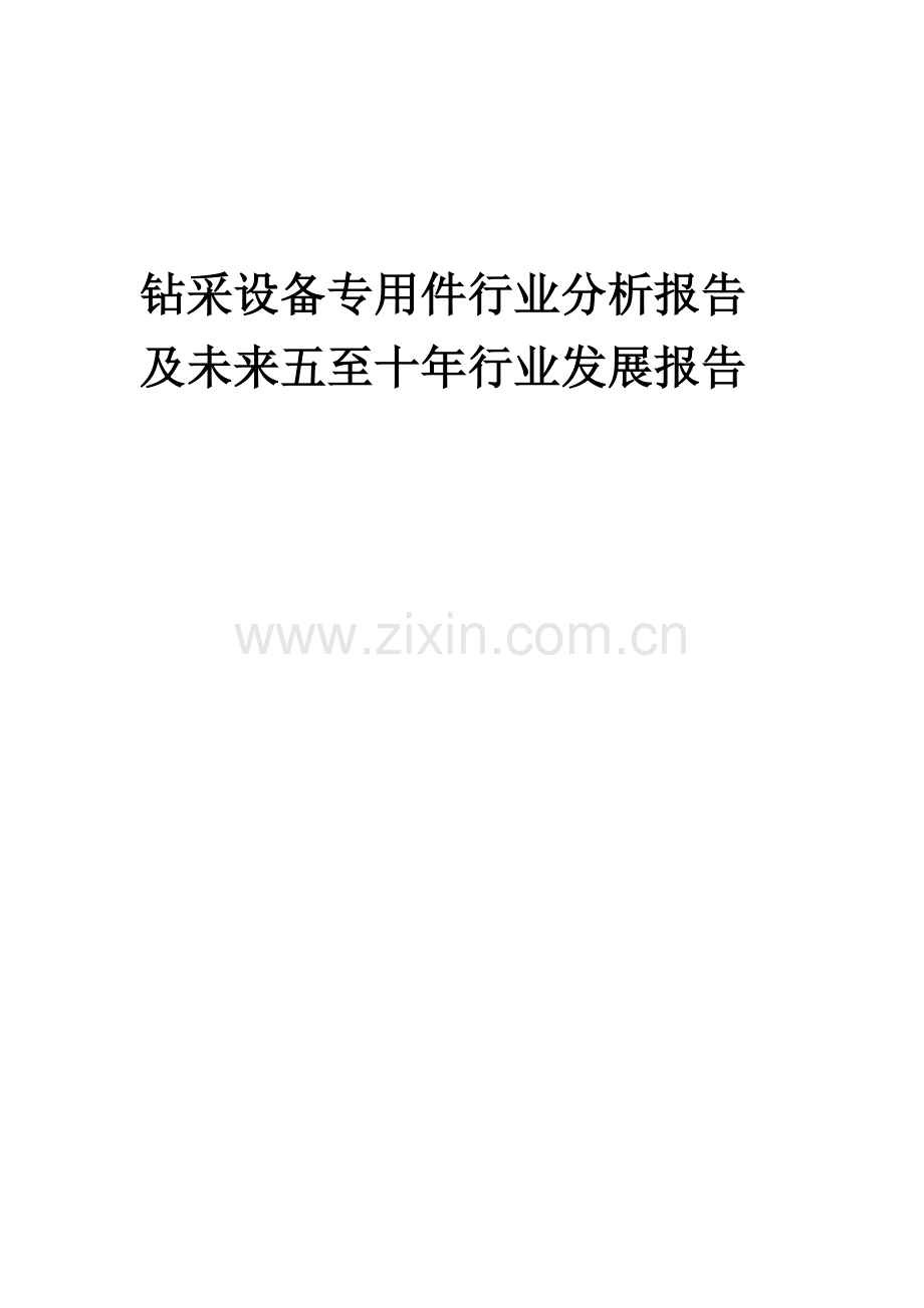 2023年钻采设备专用件行业分析报告及未来五至十年行业发展报告.doc_第1页