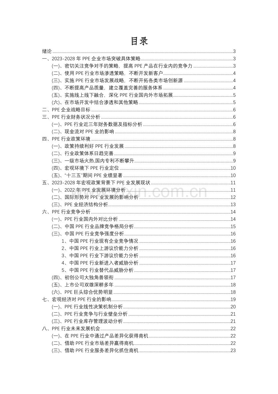 2023年PPE行业市场需求分析报告及未来五至十年行业预测报告.docx_第2页