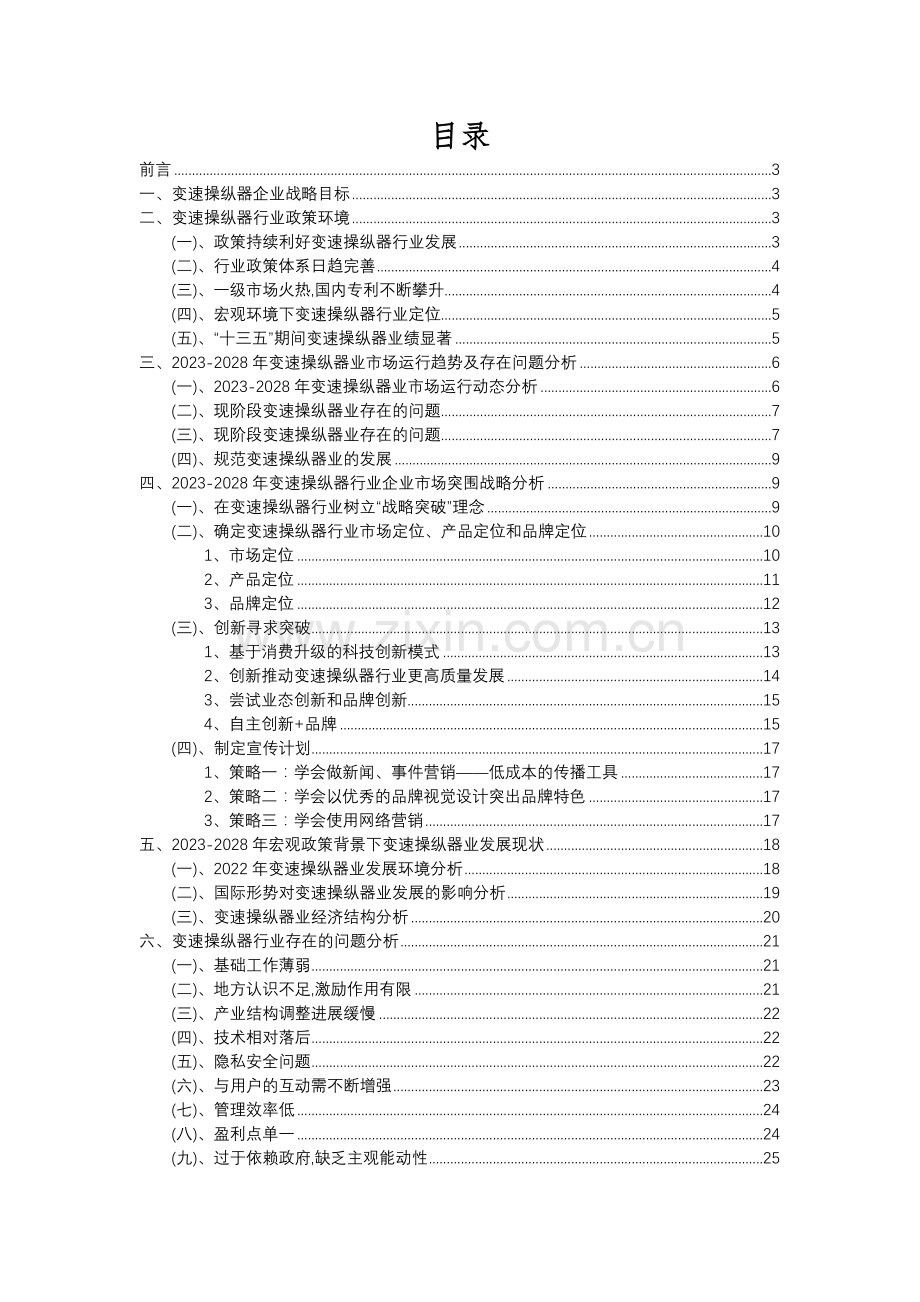 2023年变速操纵器行业市场突围建议及需求分析报告.docx_第2页