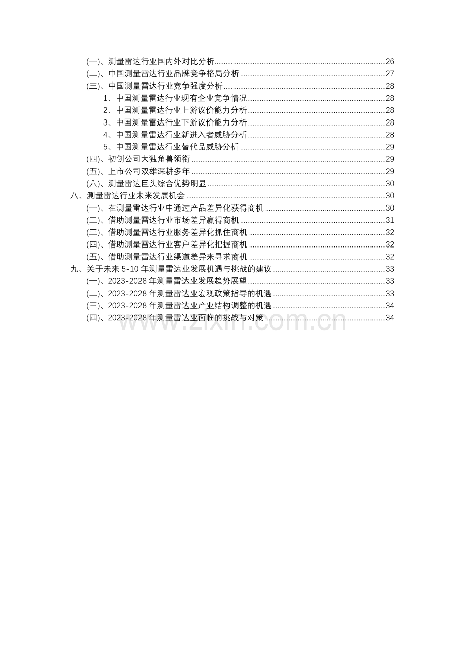 2023年测量雷达行业洞察报告及未来五至十年预测分析报告.docx_第3页