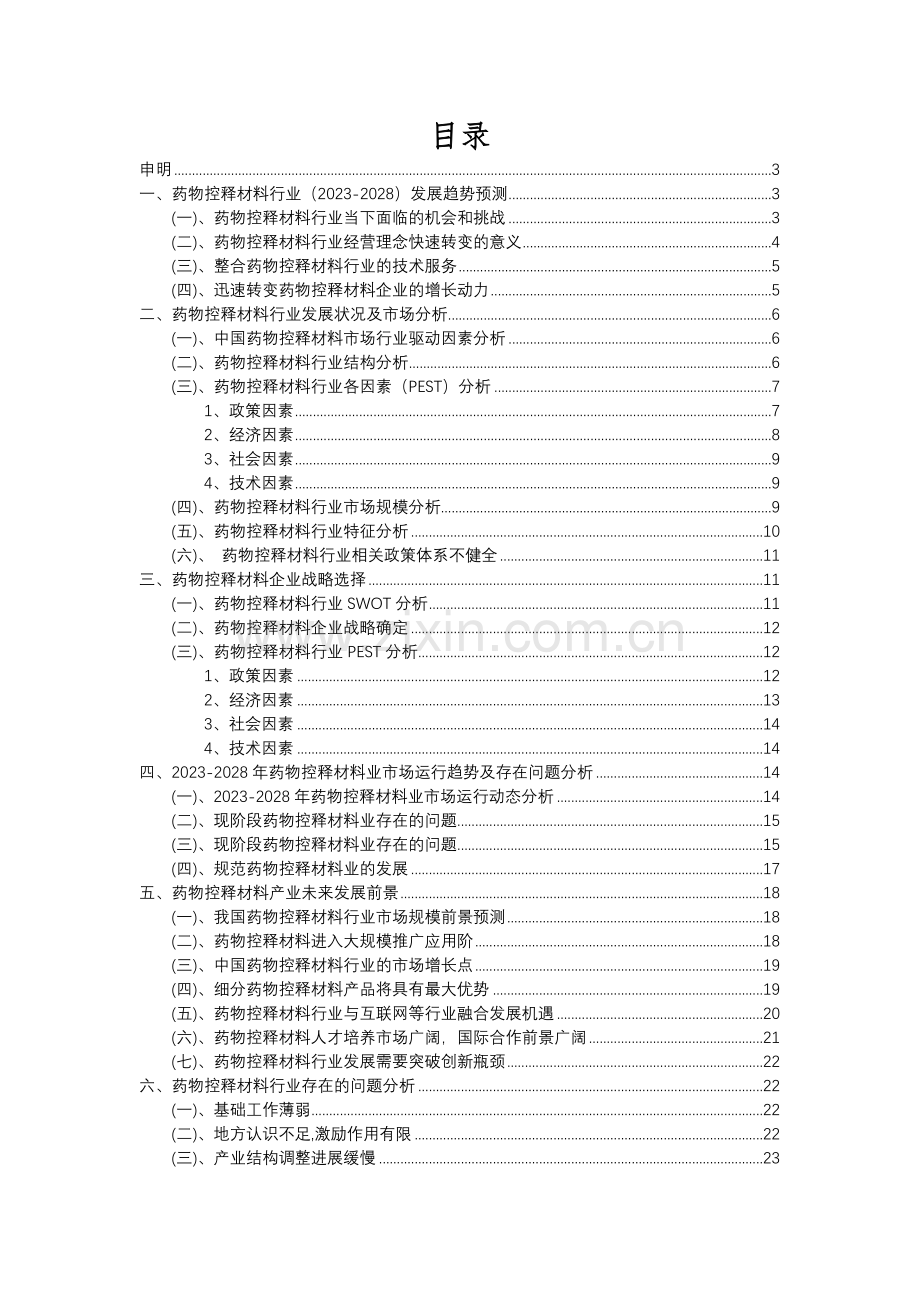 2023年药物控释材料行业分析报告及未来五至十年行业发展报告.docx_第2页