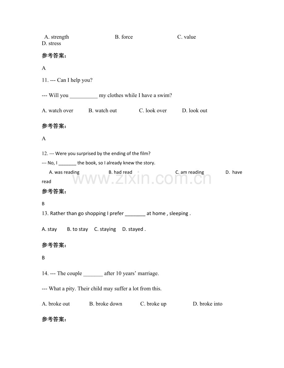 四川省广安市武胜中学高一英语上学期期末试题含解析.docx_第3页