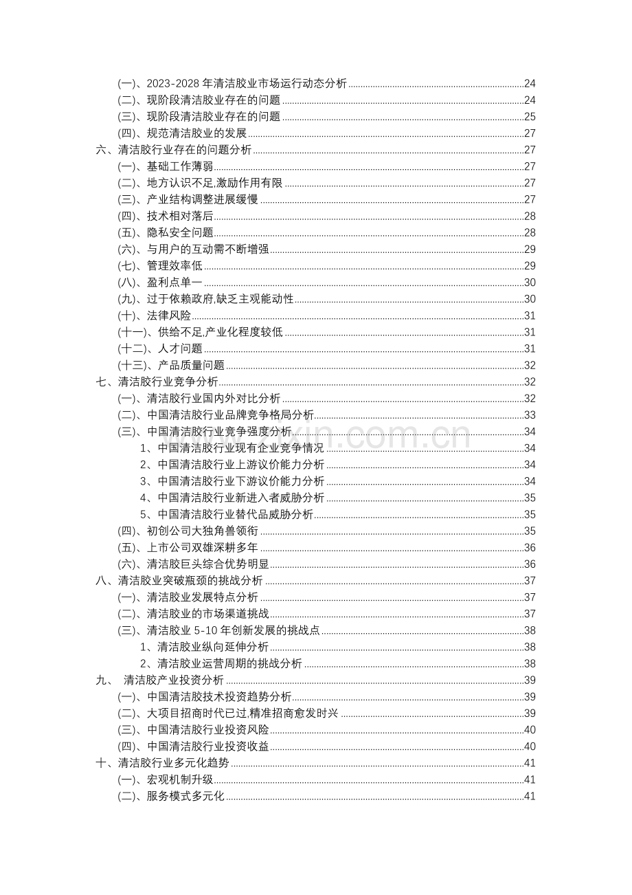 2023年清洁胶行业分析报告及未来五至十年行业发展报告.doc_第3页