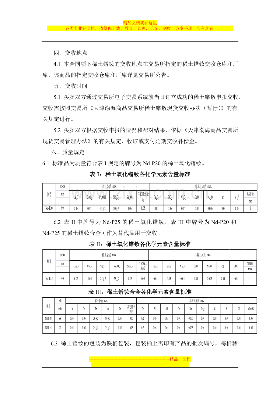 天津渤海商品交易所稀土镨钕现货电子交易合同(示范)(征求意见稿).doc_第2页