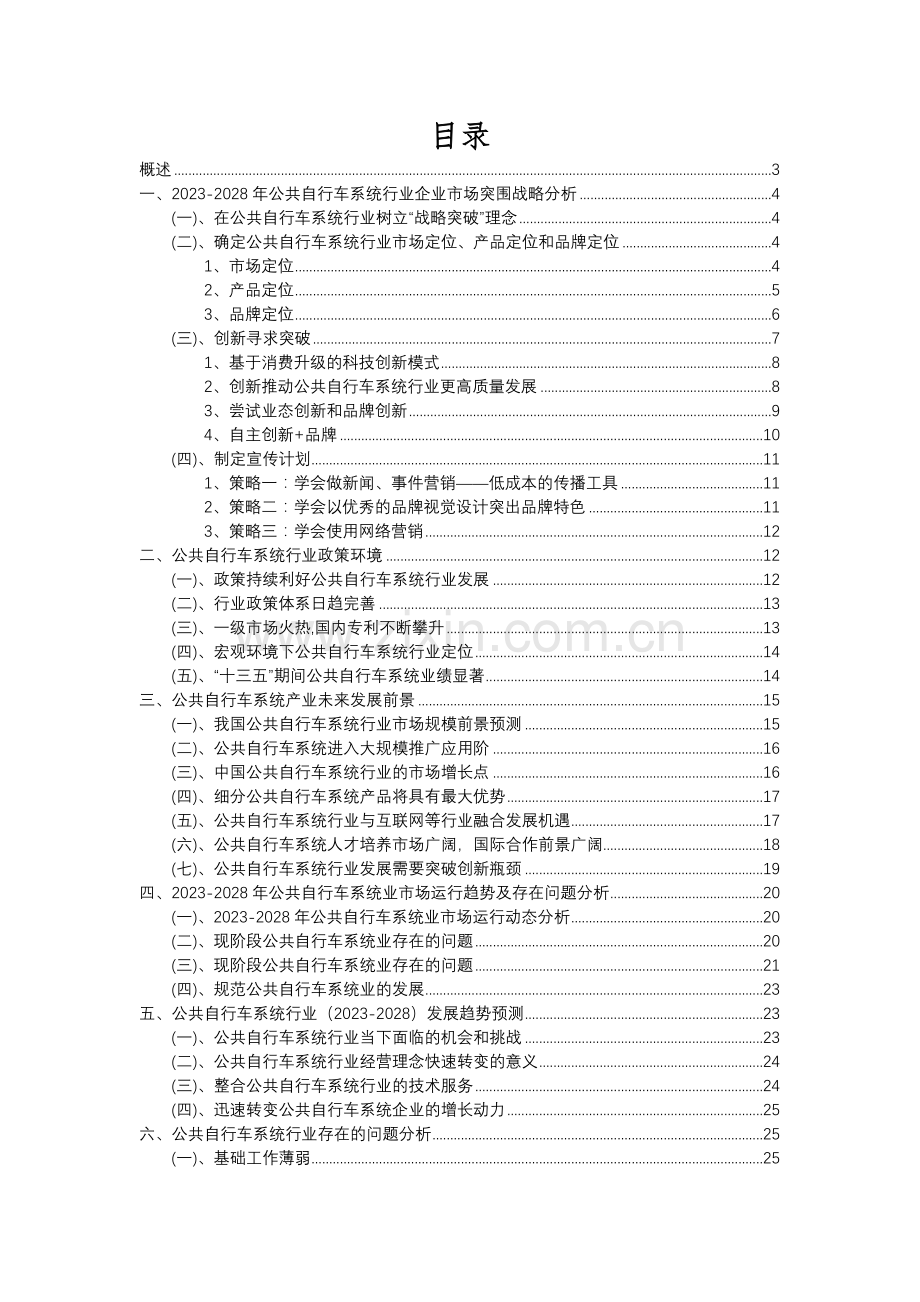 2023年公共自行车系统行业分析报告及未来五至十年行业发展报告.docx_第2页