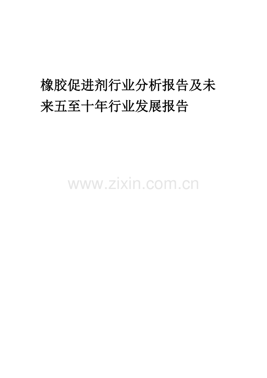 2023年橡胶促进剂行业分析报告及未来五至十年行业发展报告.doc_第1页