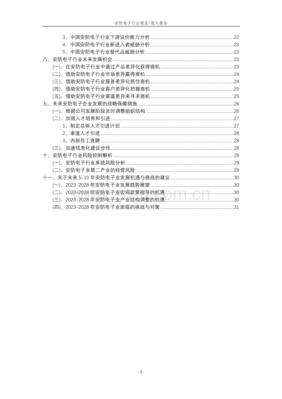 2023年安防电子行业市场需求分析报告及未来五至十年行业预测报告.docx_第3页