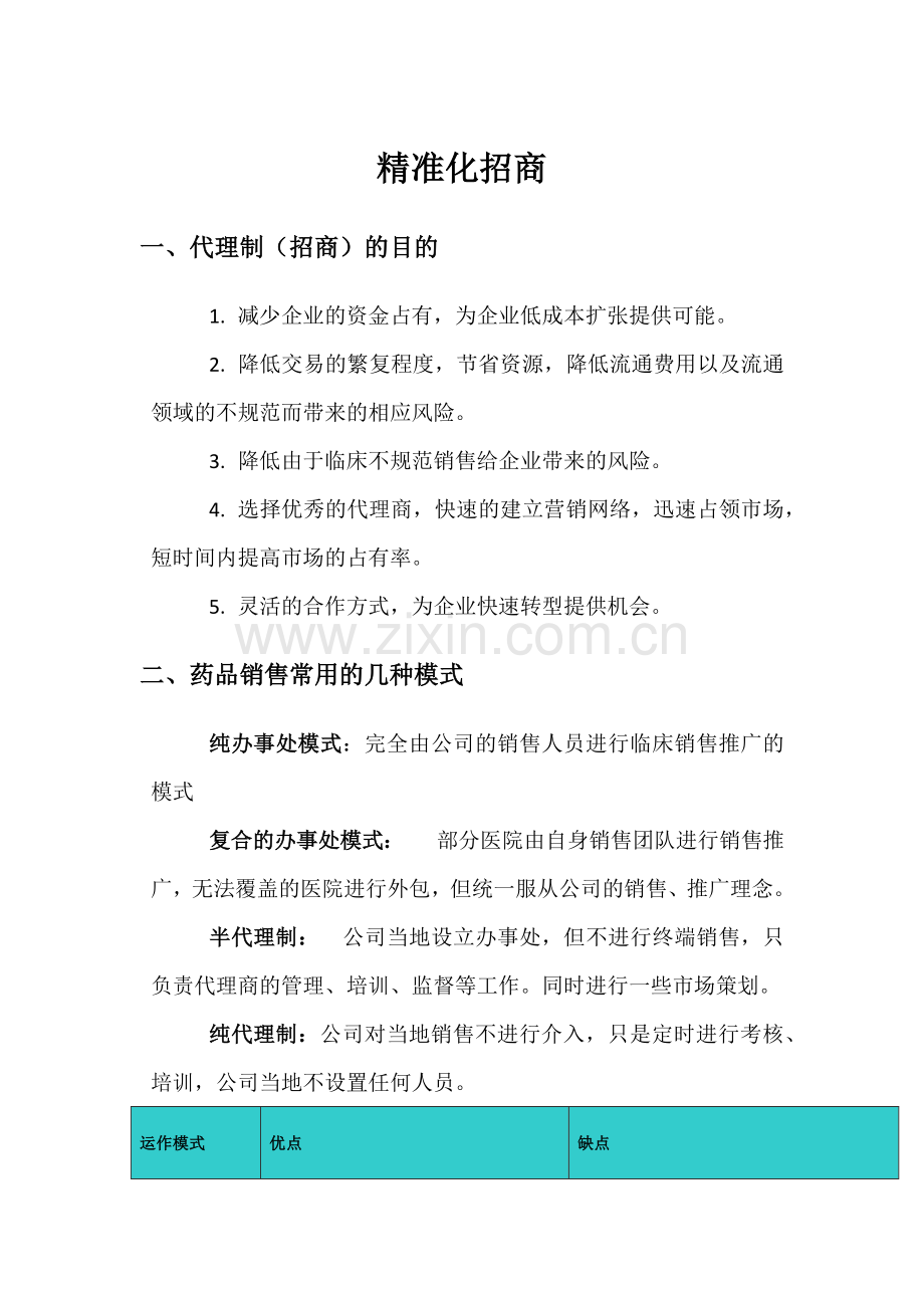 医药的精准化招商.docx_第1页