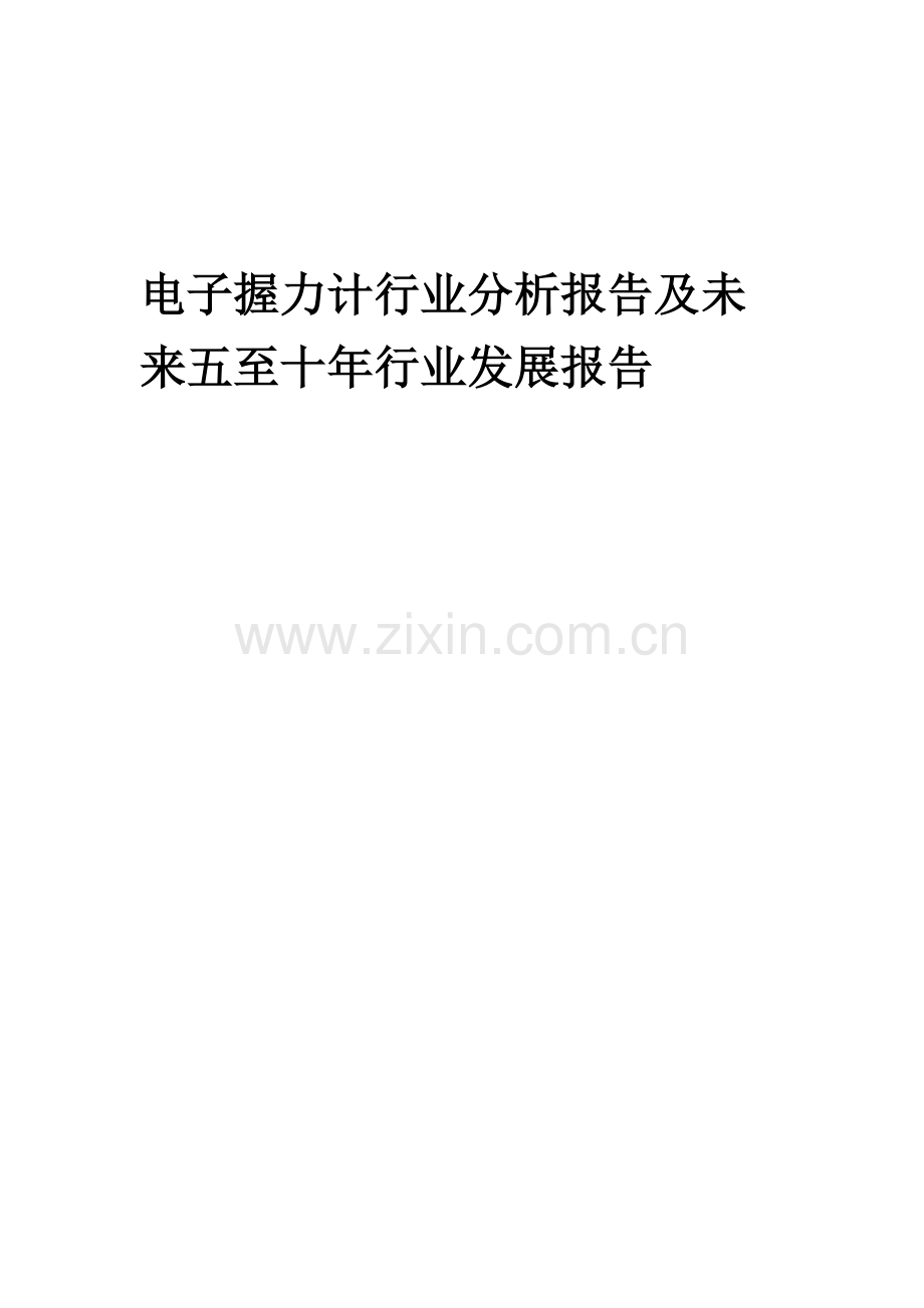 2023年电子握力计行业分析报告及未来五至十年行业发展报告.docx_第1页