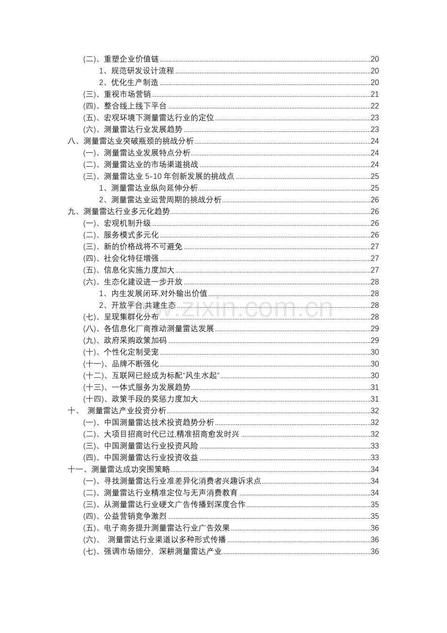 2023年测量雷达行业市场突围建议及需求分析报告.doc_第3页