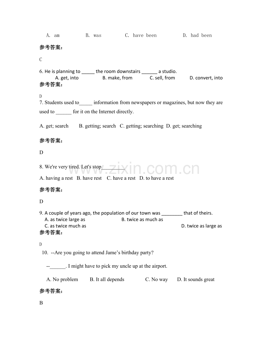 2021年山东省聊城市东阿县高集镇中学高一英语联考试题含解析.docx_第2页