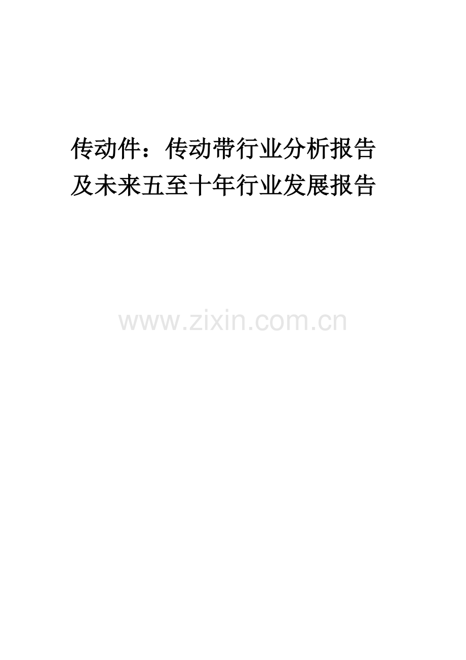 2023年传动件：传动带行业分析报告及未来五至十年行业发展报告.docx_第1页