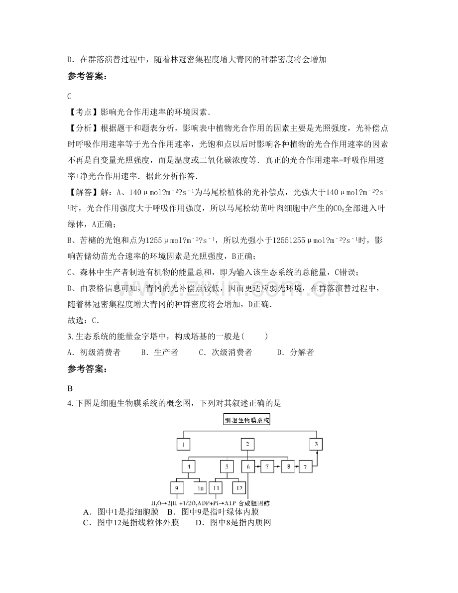 2022年山东省青岛市明天中学高二生物联考试题含解析.docx_第2页