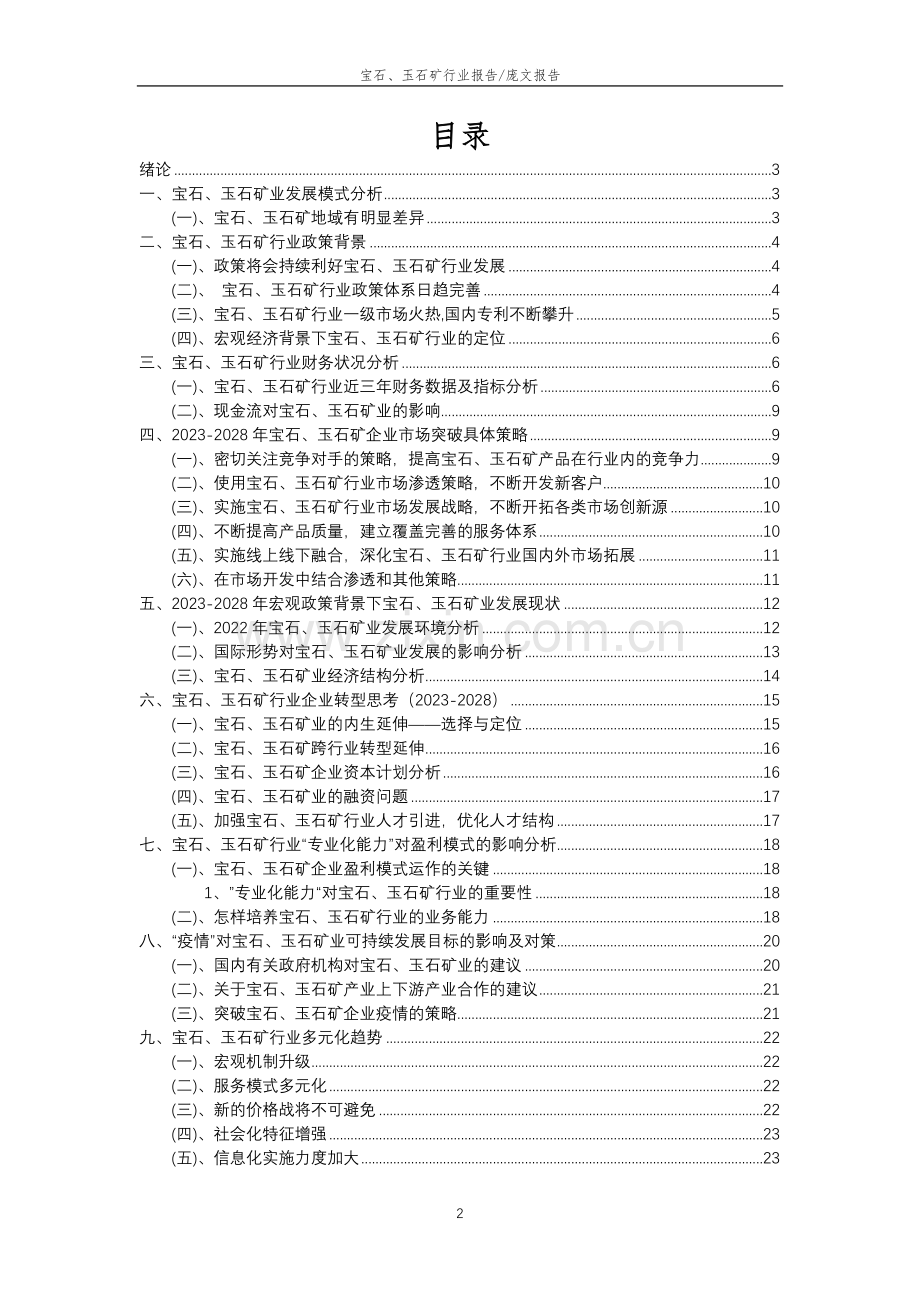 2023年宝石、玉石矿行业洞察报告及未来五至十年预测分析报告.docx_第2页