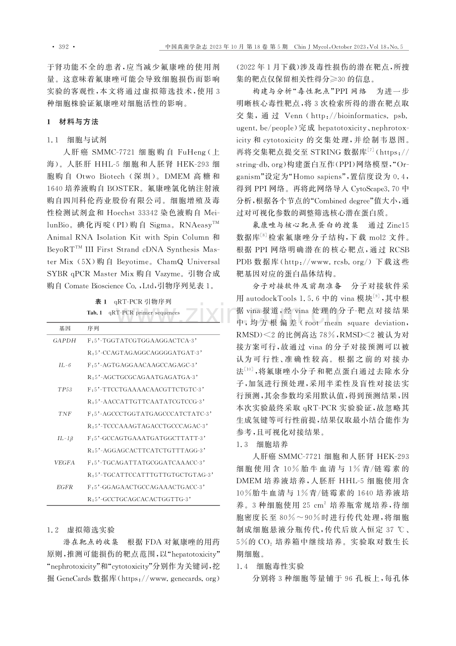 基于虚拟筛选技术对氟康唑细胞毒性的机制评价.pdf_第2页