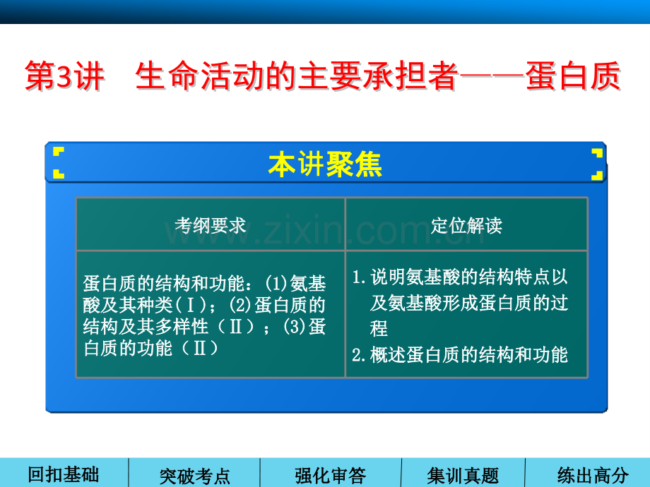 理化生2014高考生物一轮复习走近细胞和组成细胞分子生命活动主要承担者——蛋白质.pptx_第1页