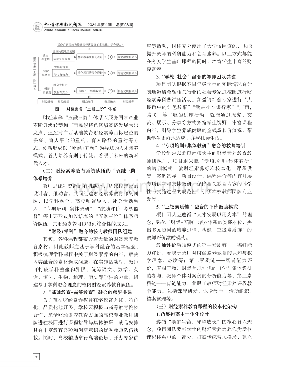 民族边境地区中学生财经素养教育“五融三化三协同”的研究与实践.pdf_第2页