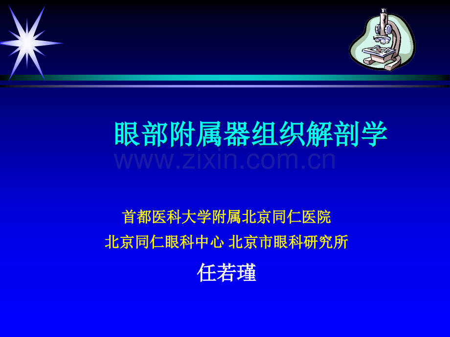 眼部附属器组织解剖学课程任若瑾090918.pptx_第1页