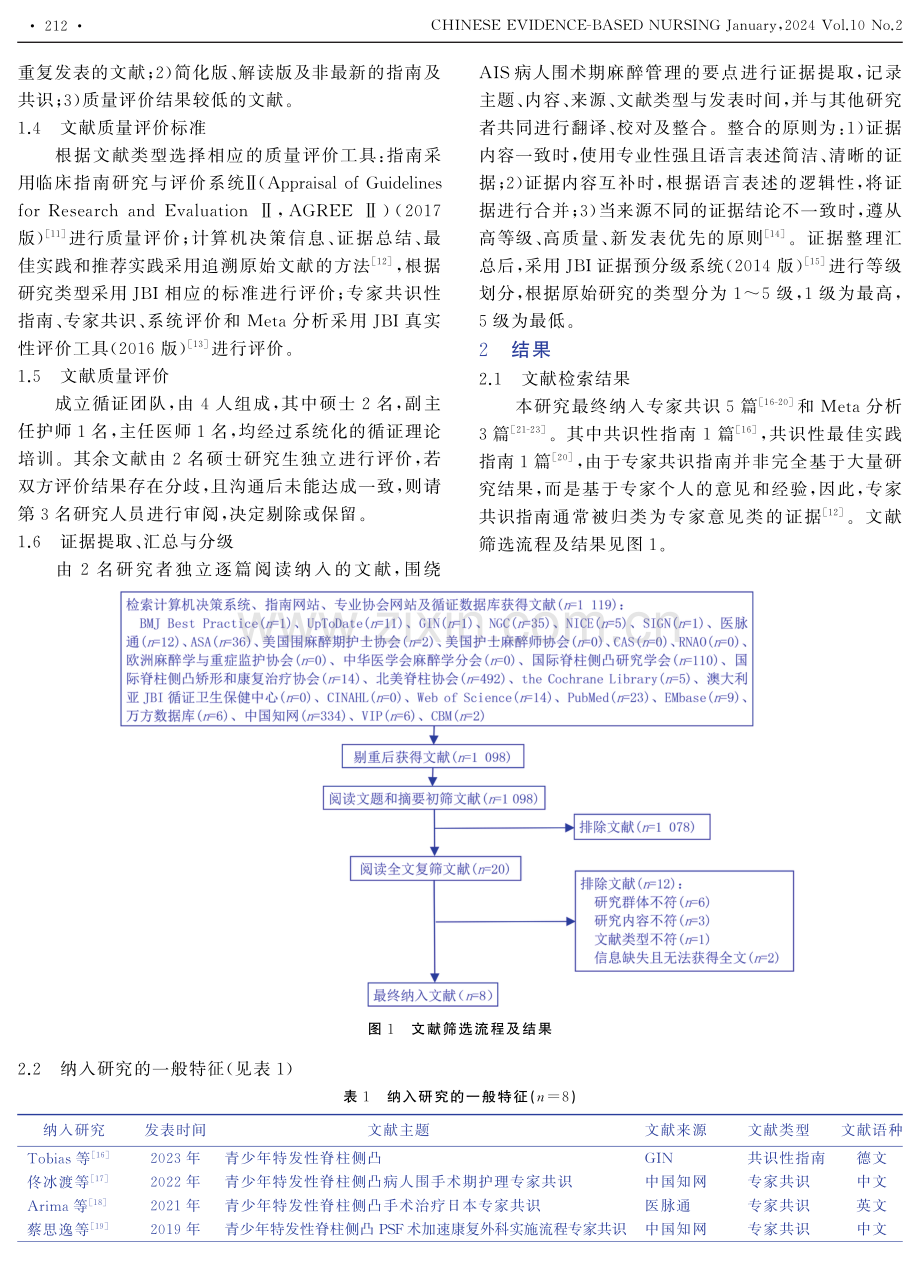 青少年特发性脊柱侧凸病人围术期麻醉管理的最佳证据总结.pdf_第3页