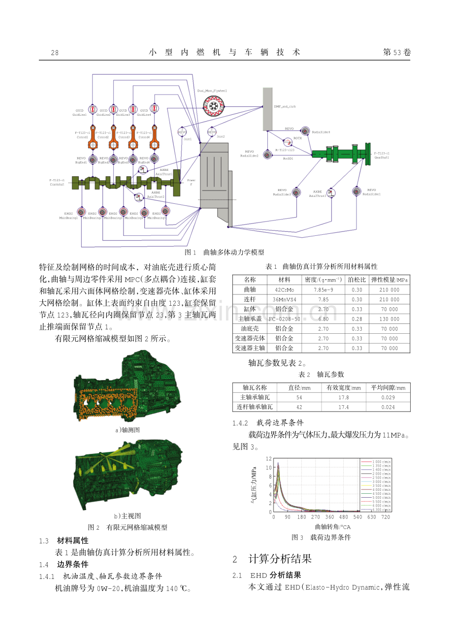 考虑变速器结构影响的曲轴计算分析.pdf_第2页