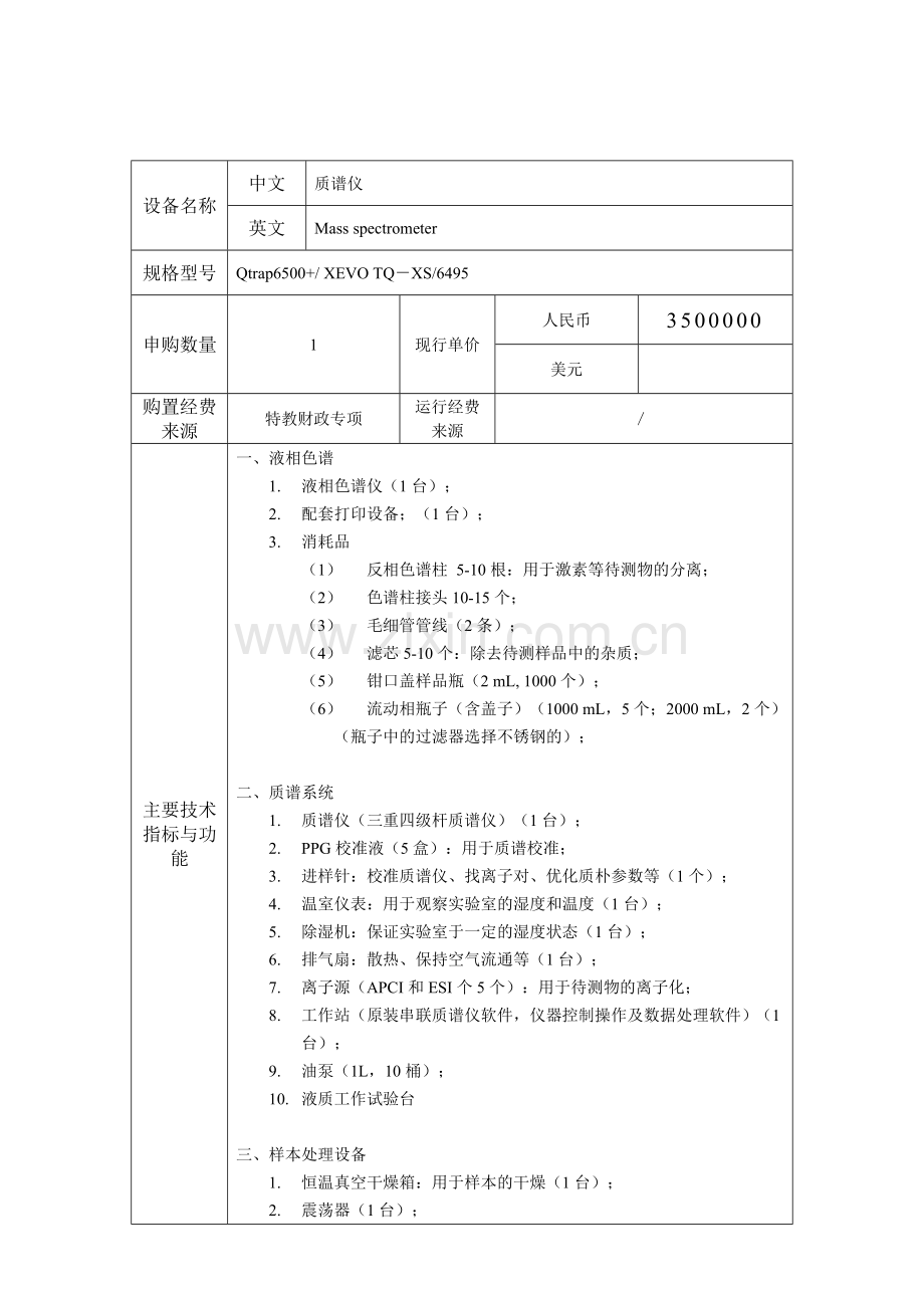 质谱仪大型仪器设备购置论证报告.doc_第3页