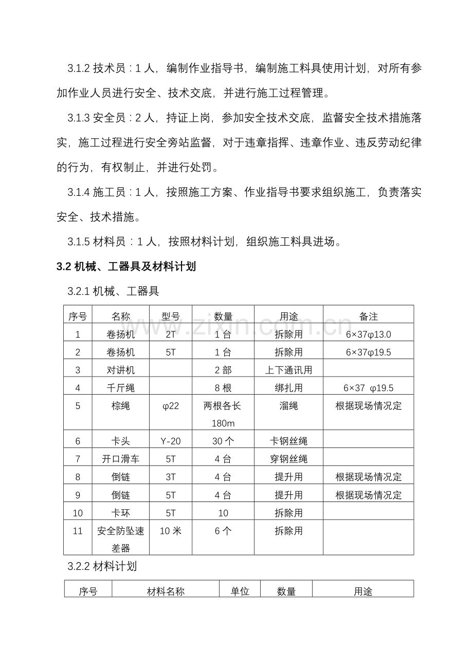 米烟囱电动提升系统拆除施工方案.doc_第3页