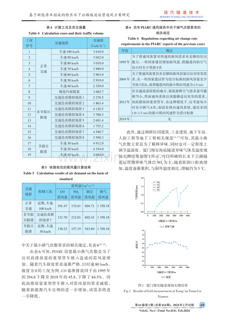 基于新能源车组成的特长水下公路隧道运营通风方案研究.pdf_第3页