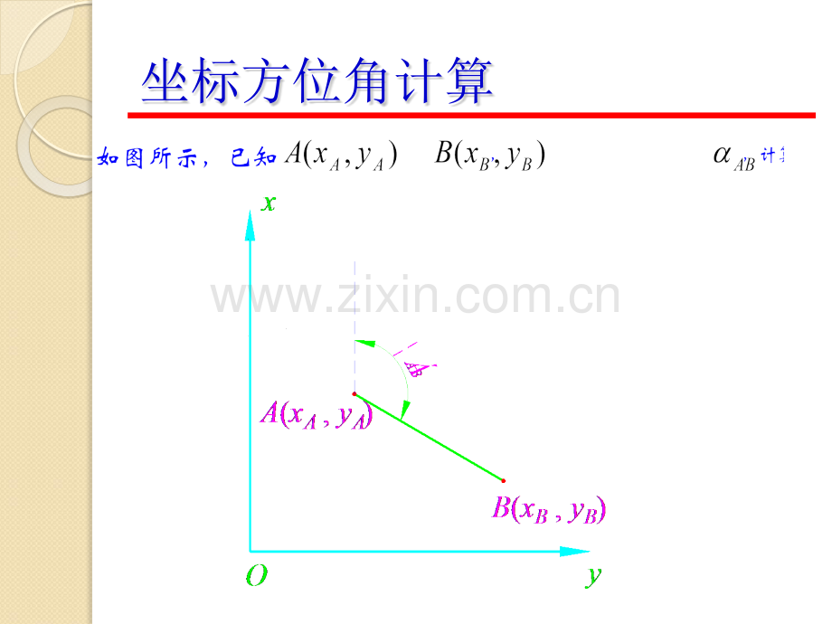 测量坐标计算PPt计算公式.pptx_第1页