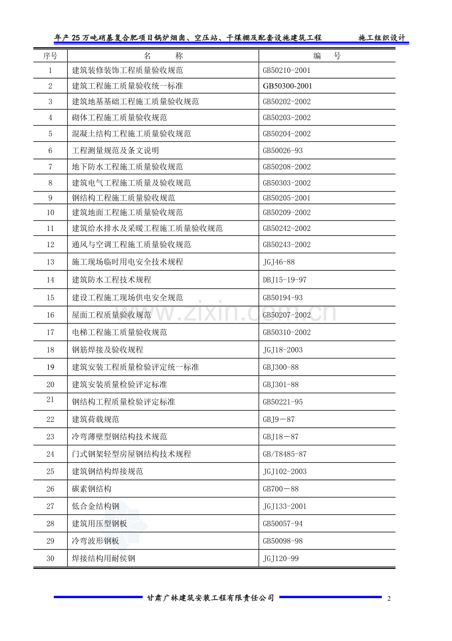 年产25万吨硝基复合肥项目锅炉烟囱、空压站、干煤棚及配套设施建筑工程施工组织设计.doc_第2页