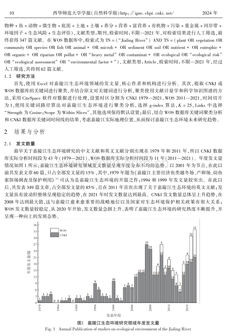 嘉陵江生态环境研究回顾与展望——基于文献计量的可视化分析.pdf_第2页