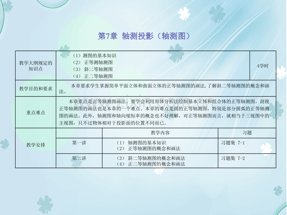 机械制图--第7章-轴测投影(轴测图.pptx_第1页