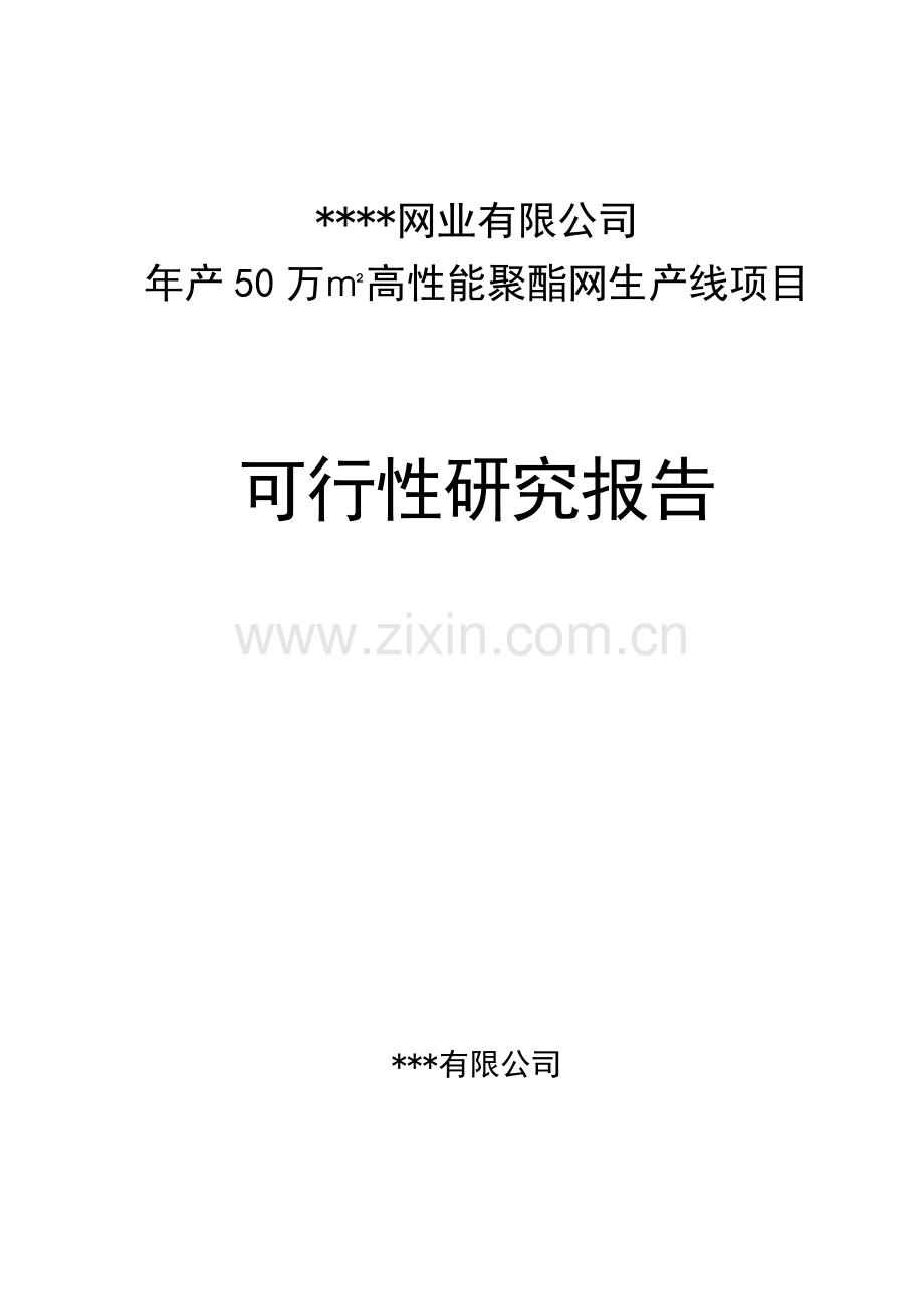 年产50万平米高性能聚酯网生产线项目建设投资可行性研究报告.doc_第1页