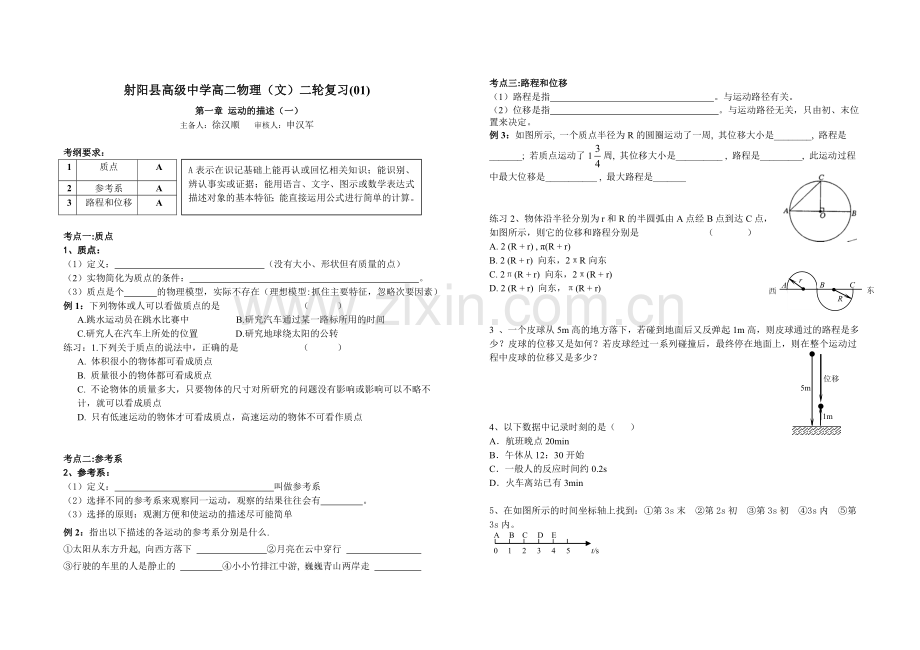 物理学业水平测试一轮复习.doc_第1页