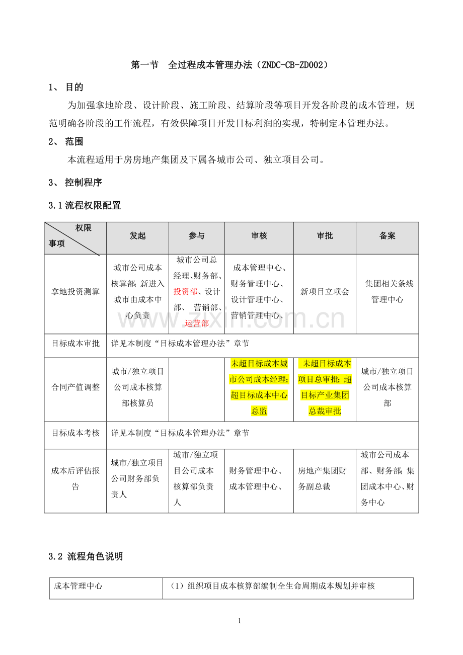 房地产业集团成本管理作业指引手册全册.doc_第3页