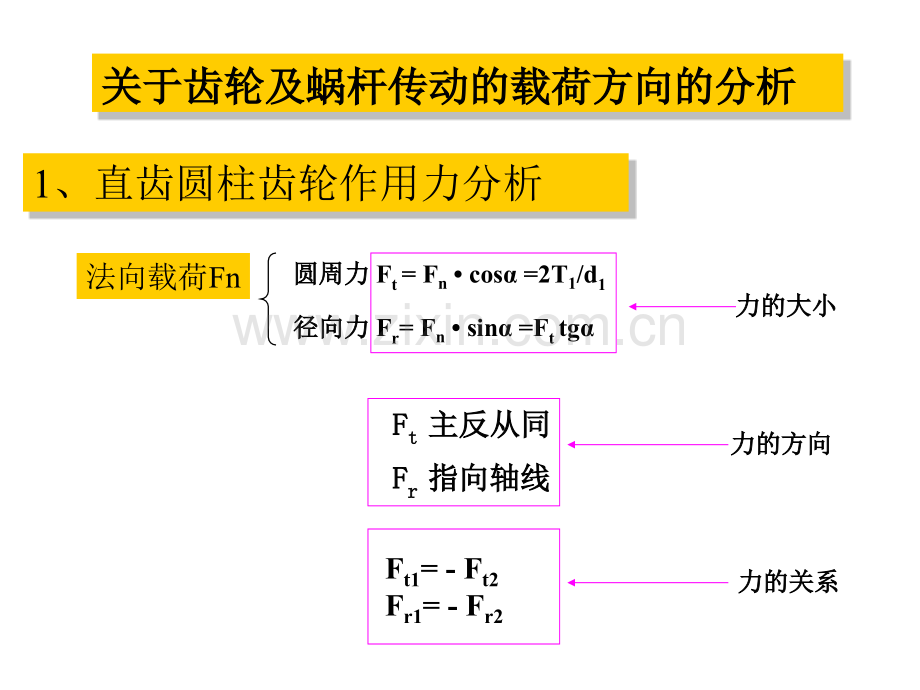 齿轮蜗杆受力分析.pptx_第1页