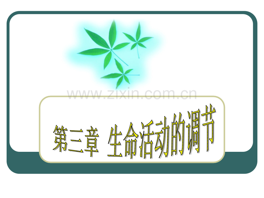 生命活动的调节概要.pptx_第1页