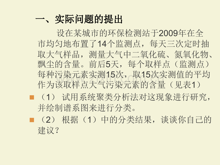 系统聚类分析法在大气污染中的应用.pptx_第2页