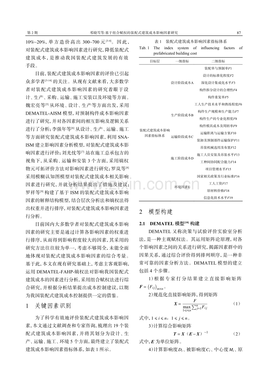 基于组合赋权的装配式建筑成本影响因素研究.pdf_第2页