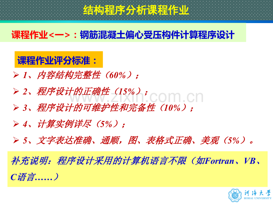 河海大学结构程序分析课程作业剖析.pptx_第2页