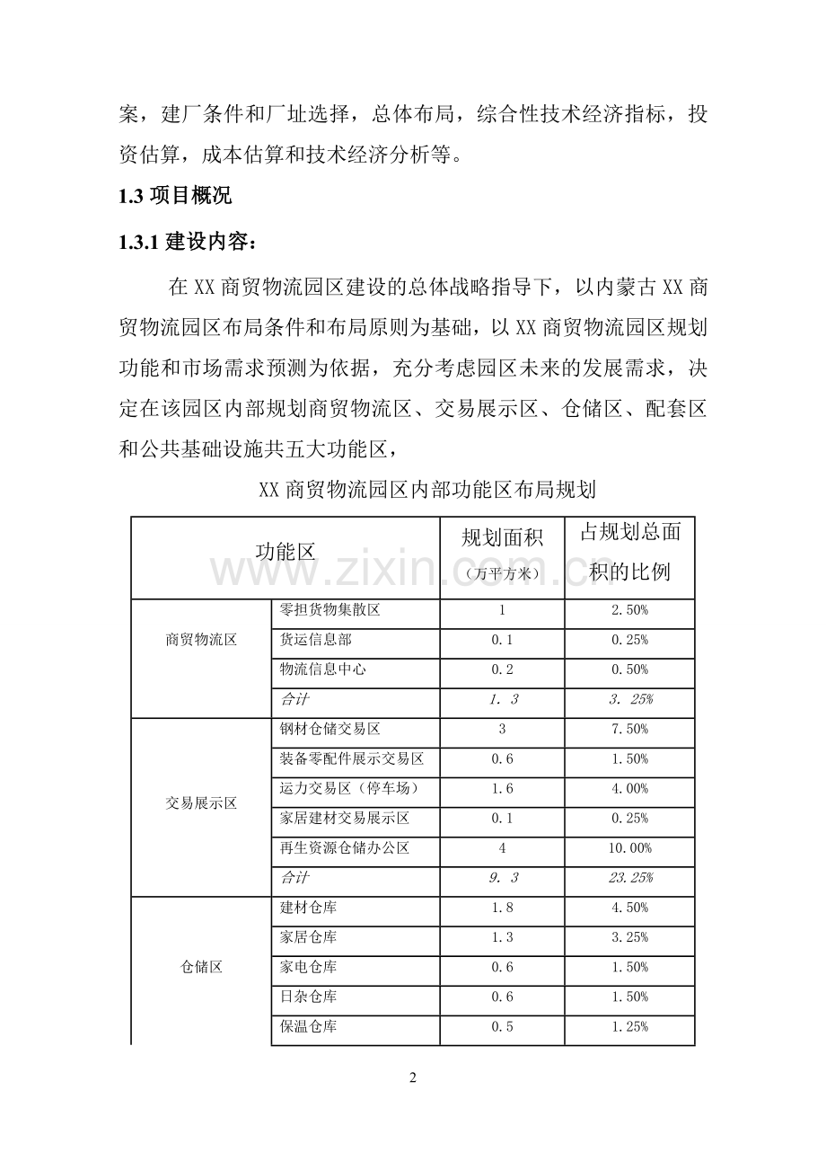 商贸物流园项目申请立项可行性研究报告.doc_第2页