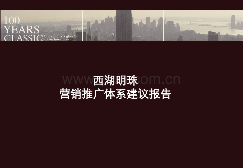 杭州市西湖明珠营销推广体系建议报告.pptx_第1页